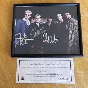 Nsync Justin Timberlake Autographed By All Original Members w COA 8x10 Photo